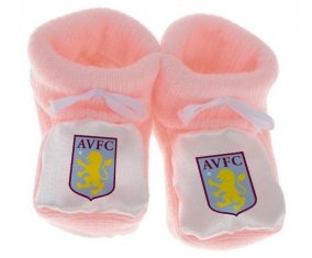 Chausson bébé Aston Villa Football Club de couleur Rose