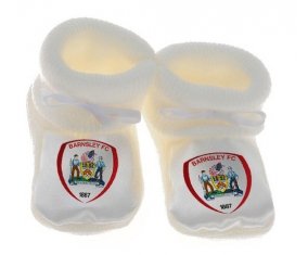 Chausson bébé Barnsley Football Club de couleur Blanc