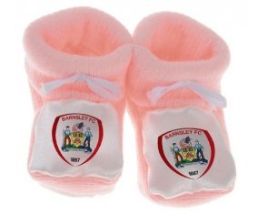 Chausson bébé Barnsley Football Club de couleur Rose