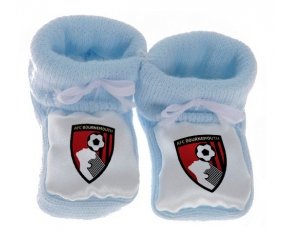 Chausson bébé Association Football Club Bournemouth de couleur Bleu