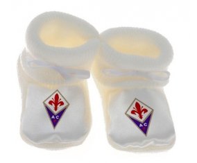 Chausson bébé Associazione Calcio Firenze Fiorentina de couleur Blanc