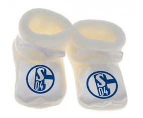 Chausson bébé Fußballclub Gelsenkirchen-Schalke 04 de couleur Blanc