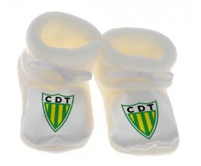 Chausson bébé Clube Desportivo de Tondela de couleur Blanc