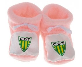 Chausson bébé Clube Desportivo de Tondela de couleur Rose