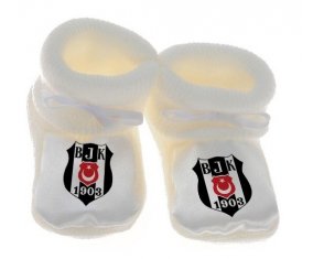 Chausson bébé Beşiktaş Jimnastik Kulübü de couleur Blanc