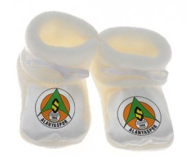 Chausson bébé Alanyaspor de couleur Blanc