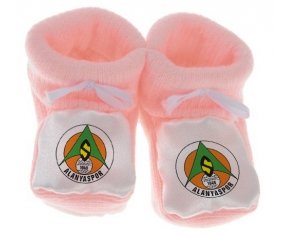 Chausson bébé Alanyaspor de couleur Rose