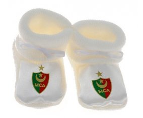 Chausson bébé Mouloudia Club Algérois de couleur Blanc