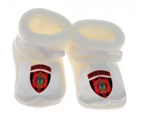 Chausson bébé Union sportive de la médina d'Alger de couleur Blanc