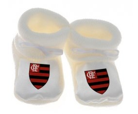 Chausson bébé Clube de Regatas do Flamengo de couleur Blanc