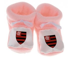 Chausson bébé Clube de Regatas do Flamengo de couleur Rose