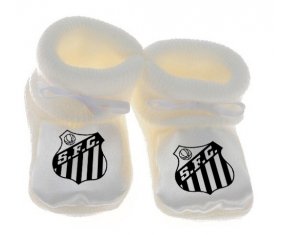 Chausson bébé Santos Futebol Clube de couleur Blanc