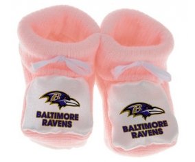 Chausson bébé Baltimore Ravens de couleur Rose