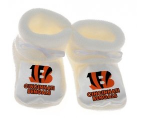 Chausson bébé Cincinnati Bengals de couleur Blanc