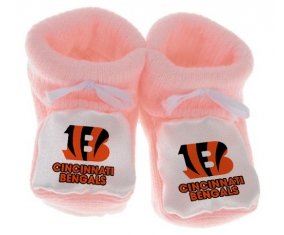 Chausson bébé Cincinnati Bengals de couleur Rose