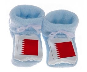 Chausson bébé Drapeau Bahreïn de couleur Bleu