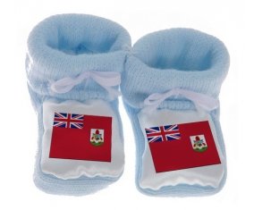 Chausson bébé Drapeau Bermudes de couleur Bleu