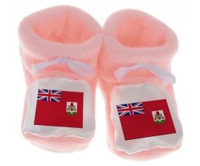 Chausson bébé Drapeau Bermudes de couleur Rose