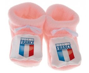 Chausson bébé Made in France design 2 de couleur Rose