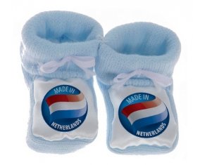 Chausson bébé Made in NETHERLANDS de couleur Bleu