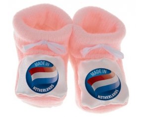 Chausson bébé Made in NETHERLANDS de couleur Rose