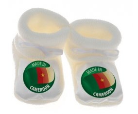 Chausson bébé Made in CAMEROON de couleur Blanc