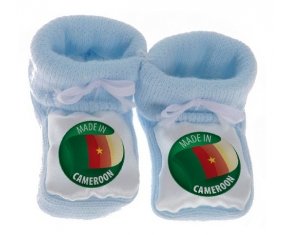 Chausson bébé Made in CAMEROON de couleur Bleu