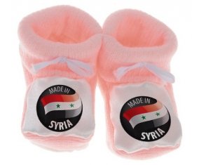 Chausson bébé Made in SYRIA de couleur Rose