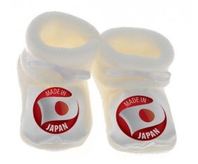 Chausson bébé Made in JAPAN de couleur Blanc