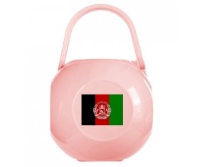 Boîte à tétine Drapeau Afghanistan de couleur Rose