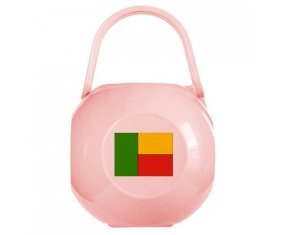 Boîte à sucette Drapeau Bénin de couleur Rose