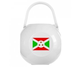 Boîte à tétine Drapeau Burundi de couleur Blanche