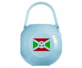 Boîte à tétine Drapeau Burundi de couleur Bleue