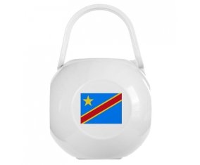 Boîte à tétine Drapeau République Démocratique du Congo de couleur Blanche