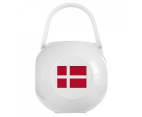 Boîte à sucette Drapeau Danemark de couleur Blanche