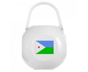 Boîte à tétine Drapeau Djibouti de couleur Blanche