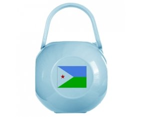 Boîte à tétine Drapeau Djibouti de couleur Bleue