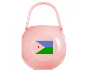 Boîte à tétine Drapeau Djibouti de couleur Rose