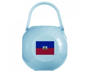 Boîte à sucette Drapeau Haïti de couleur Bleue