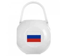 Boîte à tétine Drapeau Russie de couleur Blanche