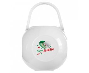 Boîte à tétine I love algeria design 2 de couleur Blanche