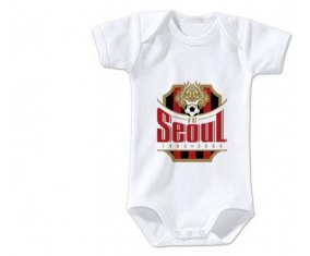 Body bébé Football Club Séoul South Korea taille 3/6 mois manches Courtes