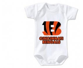 Body bébé Cincinnati Bengals taille 3/6 mois manches Courtes