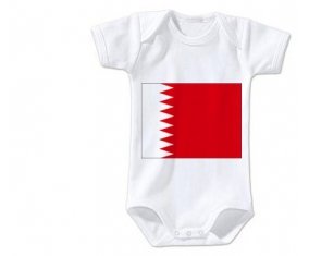 Body bébé Drapeau Bahreïn taille 3/6 mois manches Courtes