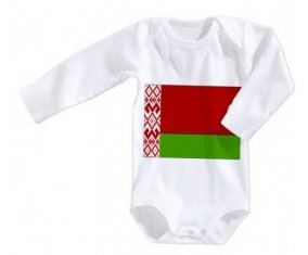 Body bébé Drapeau Biélorussie taille 3/6 mois manches Longues