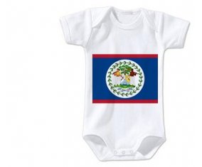 Body bébé Drapeau Belize taille 3/6 mois manches Courtes