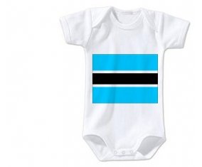 Body bébé Drapeau Bostwana taille 3/6 mois manches Courtes