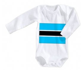 Body bébé Drapeau Bostwana taille 3/6 mois manches Longues