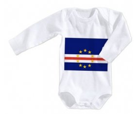 Body bébé Drapeau Cap-Vert taille 3/6 mois manches Longues