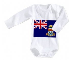 Body bébé Drapeau Îles Caïmans taille 3/6 mois manches Longues